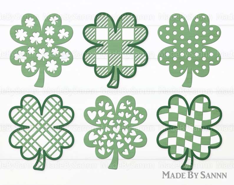 Four Leaf Clover Svg Irish Clover Svg St Patricks Day Svg File for CriCut Silhouette#1