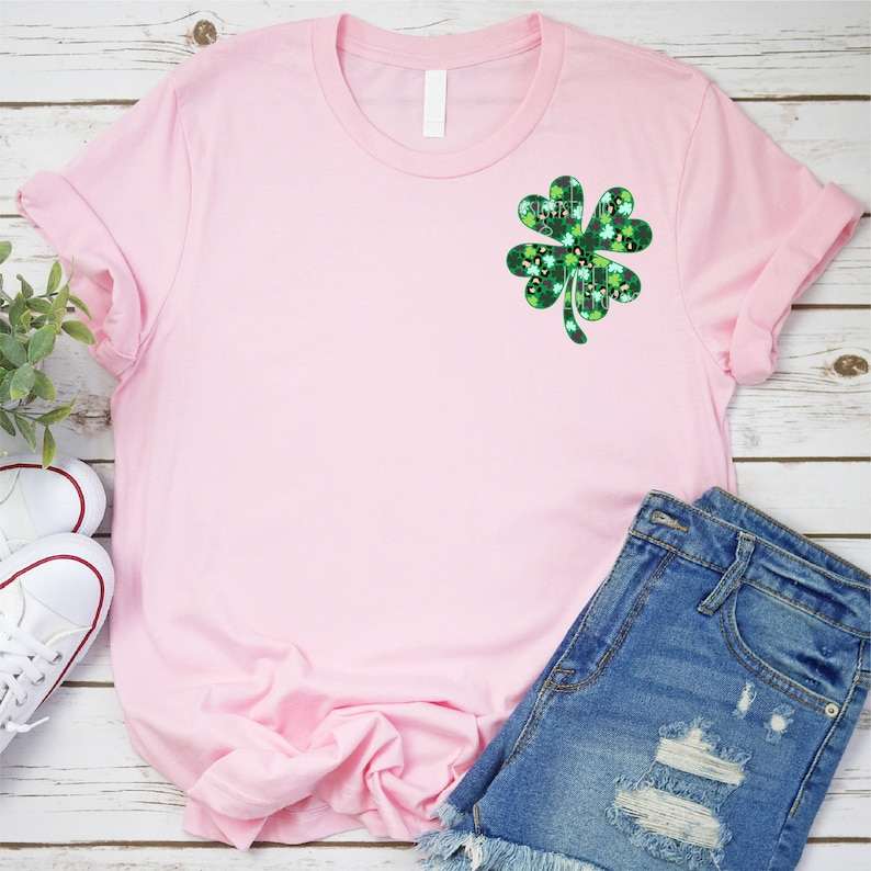 Four Leaf Clover Svg St Patty's Day Shirt Svg Cricut Cut Files Digital Download#4