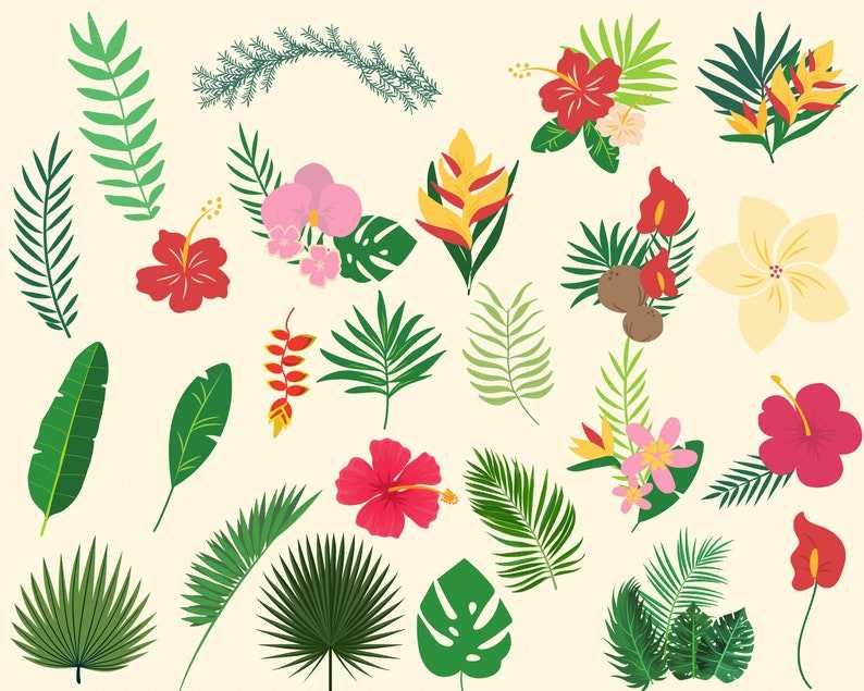 Tropical Leaves Bundle Tropical Leaf Svg Jungle Leaves Svg Palm Leaves Svg Digital Download#2