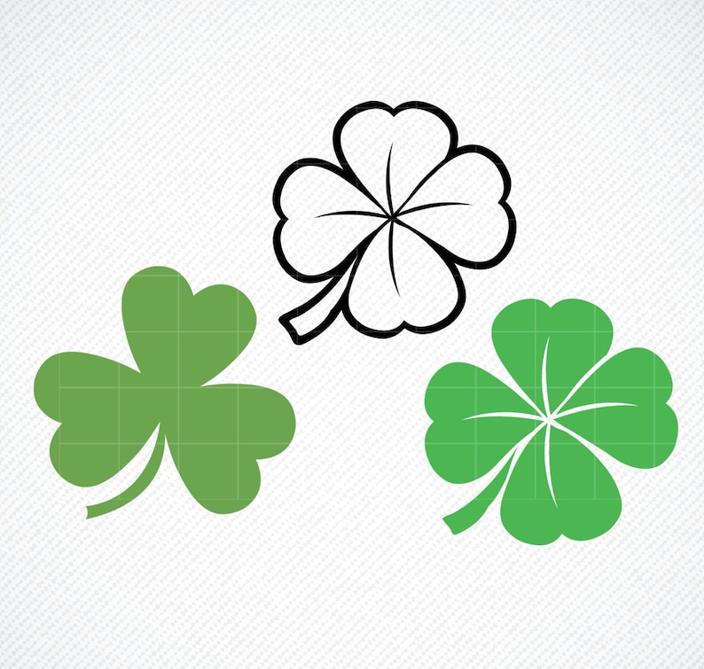 Saint Patricks Day Clover Svg Free Shamrock Svg Three Leaf Svg Cut Files for Cricut Digital Download