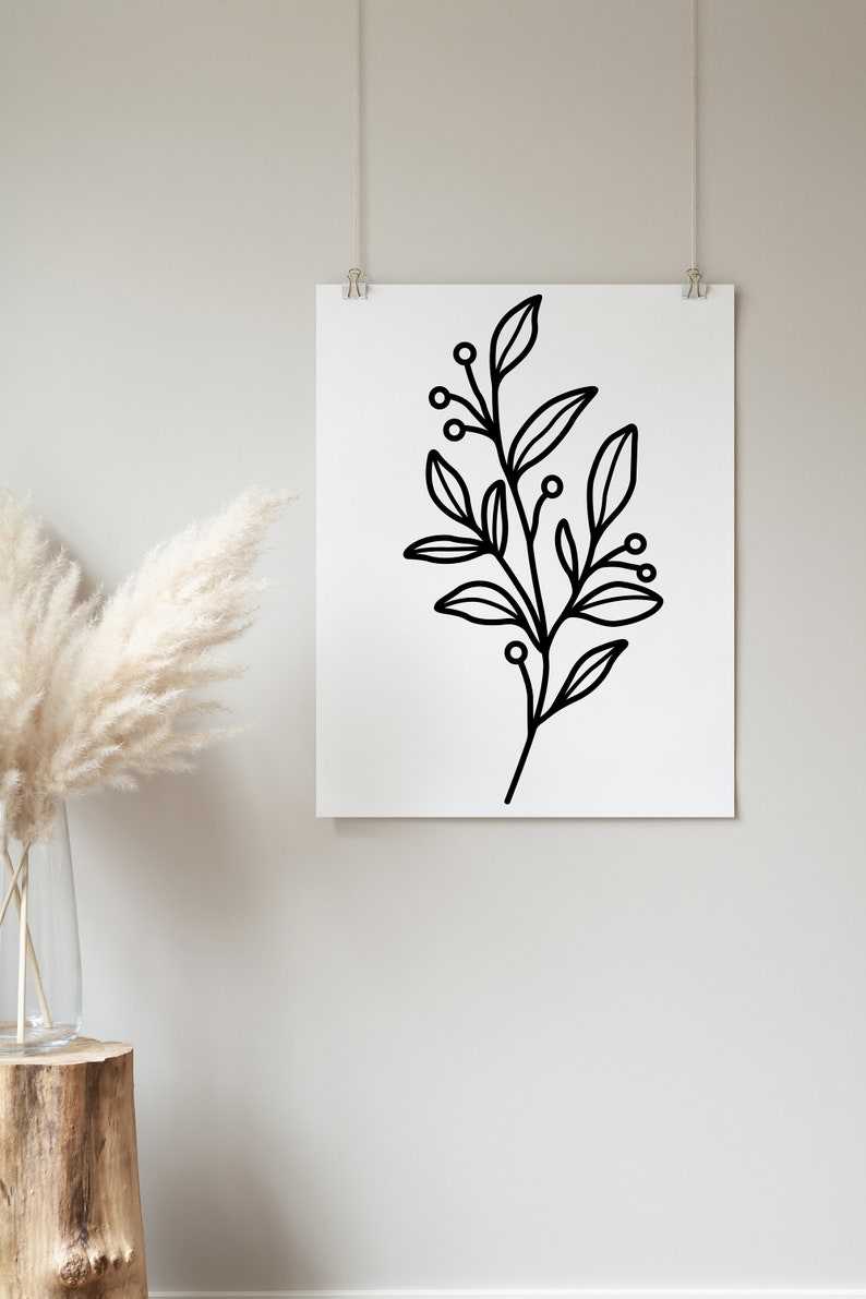 50 Leaves Svg Bundle Hand Drawn Leaves Svg, Leaf Svg, Botanical Clipart, Leaf Vector Digital Download#3