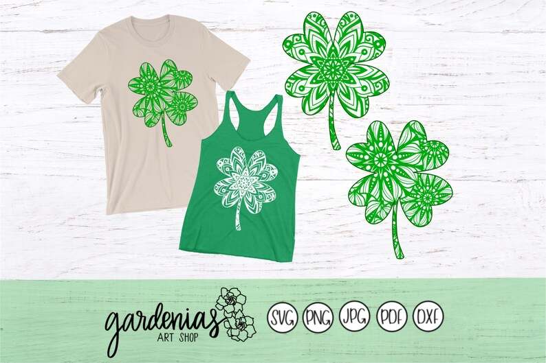 Four Leaf Clover Svg Shamrock Cut File Digital Download#1