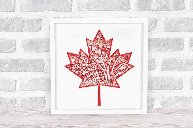 Maple Leaf Svg Canada Day Svg Fall Mandala Svg Canadian Maple Leaf#8