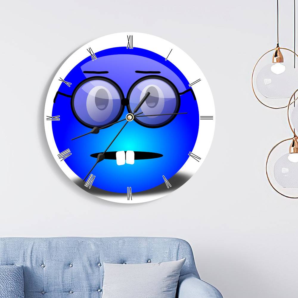 Nerd Emoji Meme Wall Clock Nerdemojimeme Store vrogue.co
