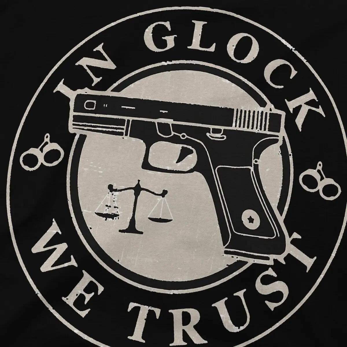 In Glock We Trust T-Shirts Design Idea Drawing