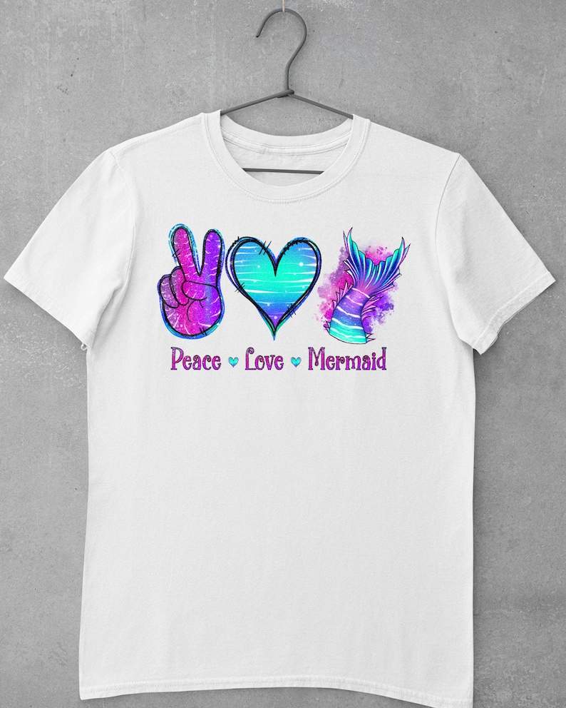 Download Peace love Mermaids Sublimation download Mermaid Sublimation ...