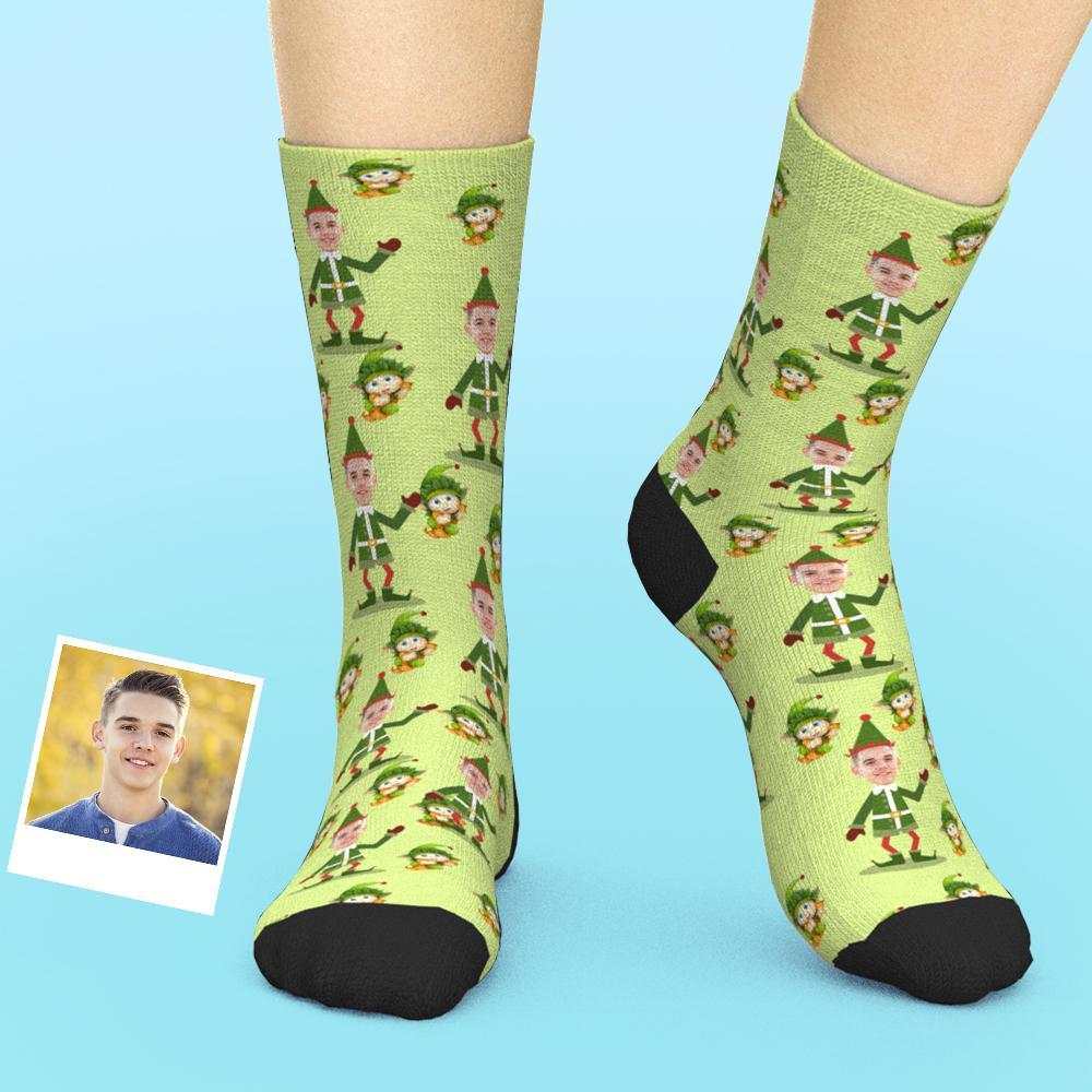 Custom Face Socks Christmas Elf Socks Christmas Gifts for Him