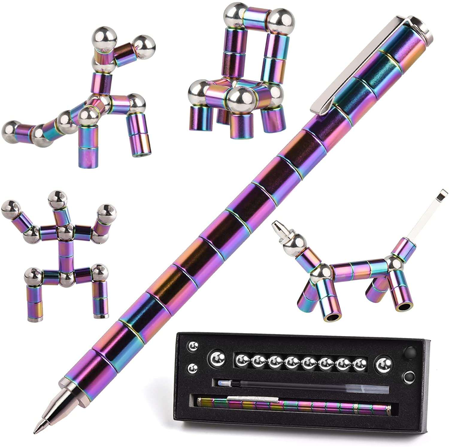 New Novelty Colorful Fidget Pen Creative Metal Magnetic Pen School