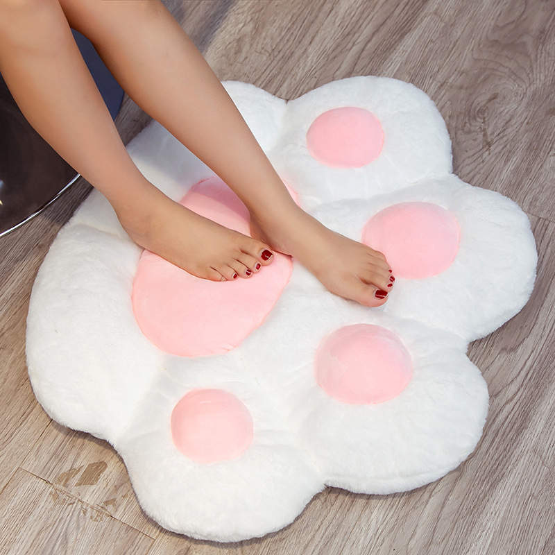 Cat Paw Inspired Cushion - Plush - White - Pink - 3 Colors - 2