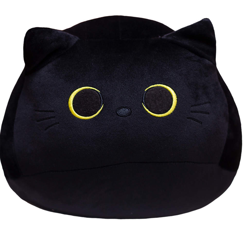 Cat Plushie, Black Cat Plush Toy Cat Plushie Pillow Stuffed Animal