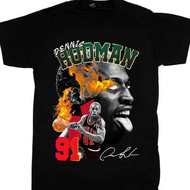 Dennis Rodman T Shirt, Dennis Rodman 90s Bootleg T Shirt Dennis