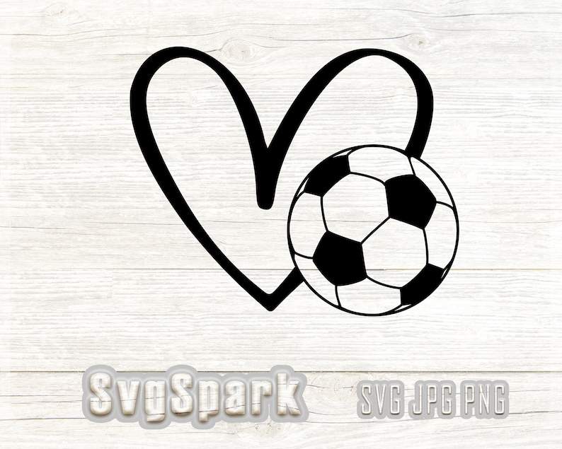 Soccer Ball Svg, Soccer Ball Heart Silhouette Cricut