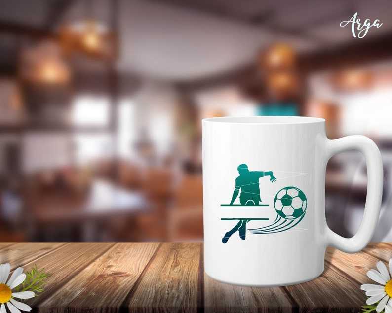 Soccer Ball Svg With Name, Split Monogram Soccer Svg World Cup Svg Soccer Cut File