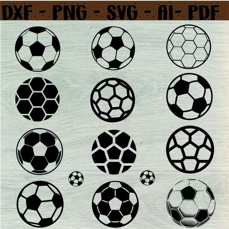 Soccer Ball Svg Cutting Files, Soccer Files Sports Ball Bundle