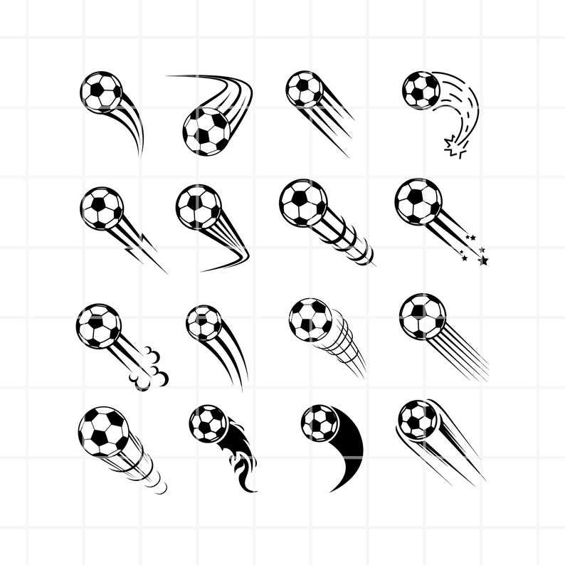 Soccer Ball Svg Cutting Files, SVG Bundle Soccer Ball Clipart