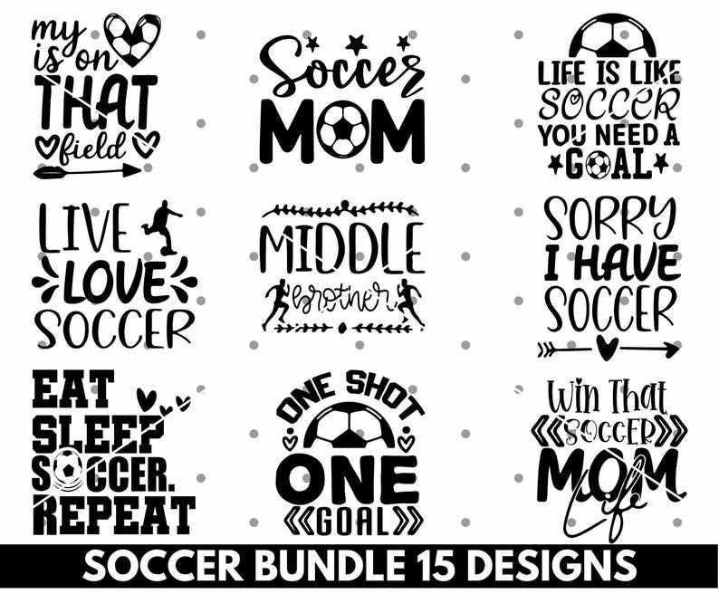 Soccer Ball Svg, Bundle Soccer Team svg