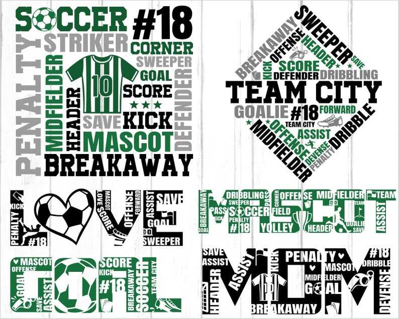 Soccer Ball Svg, Soccer Subway Art Svg Bundle Team Svg Png