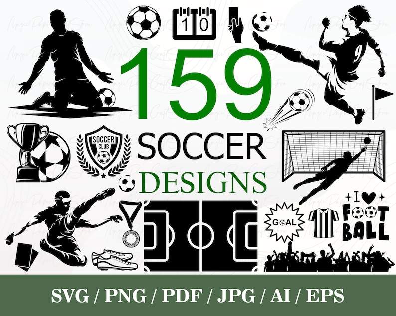 Soccer Ball Svg, 159 SOCCER SVG Bundle Soccer Player Svg