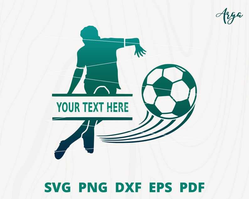 Soccer Ball Svg With Name, Split Monogram Soccer Svg World Cup Svg Soccer Cut File