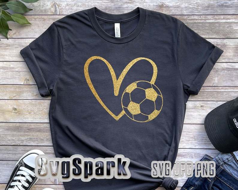 Soccer Ball Svg, Soccer Ball Heart Silhouette Cricut