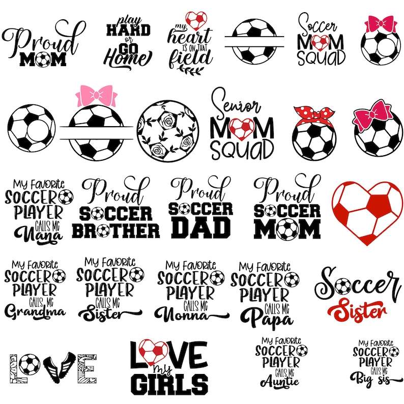 Soccer Ball Svg Cutting Files, Soccer Mom Svg Bundle Supportive Mom Svg#5