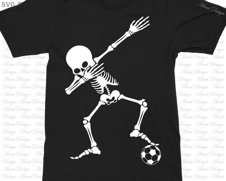 Soccer Ball Svg Cutting Files, Soccer Dabbing Skeleton SVG