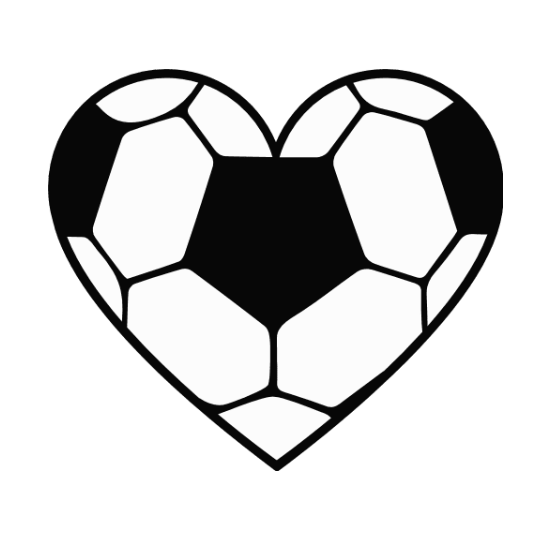 Soccer Ball Svg Free, Heart Shape Soccer Ball