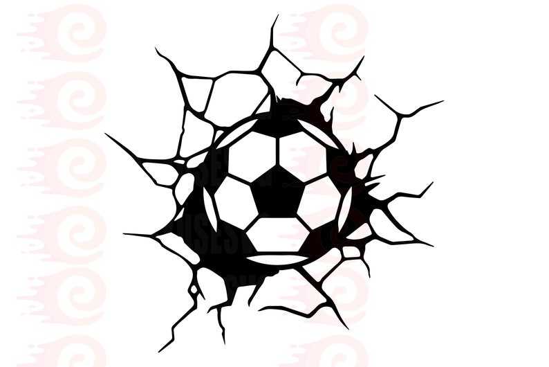 Soccer Ball Svg Cutting Files, Soccer Ball SVG Smashing Soccer SVG