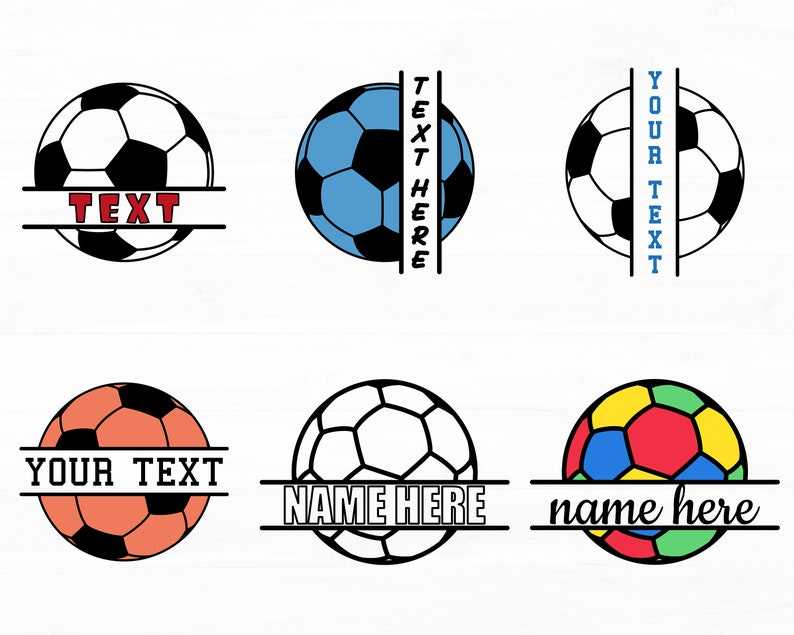 Soccer Ball Svg With Name, Soccer Ball With Name Svg Split Frame Soccer Ball Bundle