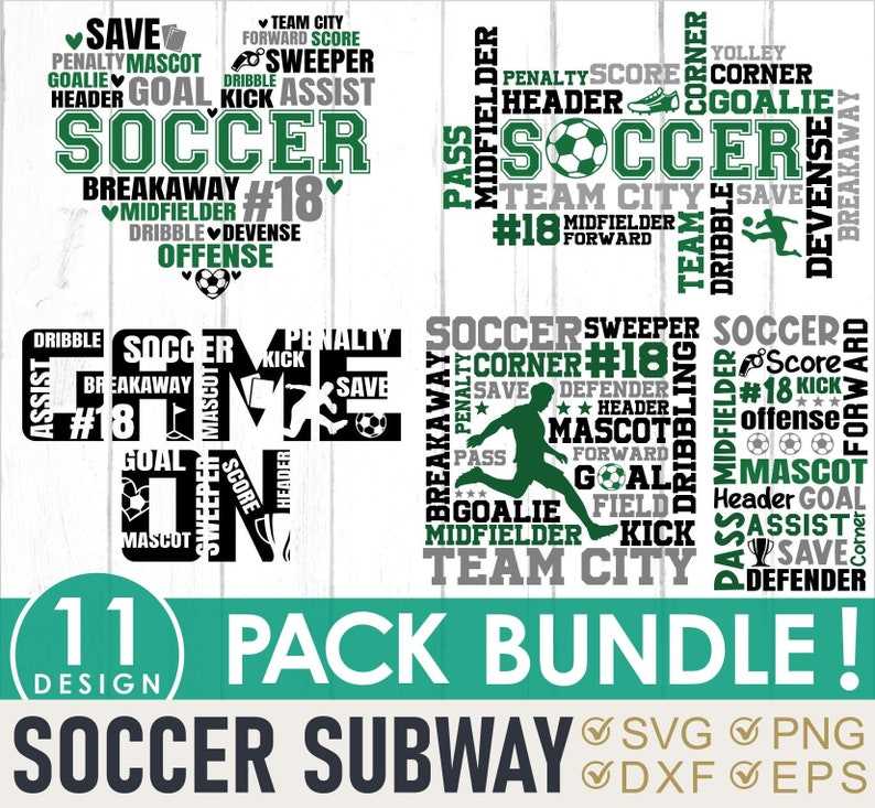 Soccer Ball Svg, Soccer Subway Art Svg Bundle Team Svg Png