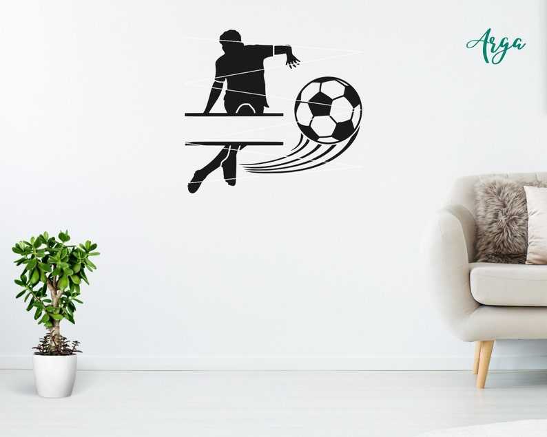 Soccer Ball Svg With Name, Split Monogram Soccer Svg World Cup Svg Soccer Cut File#3
