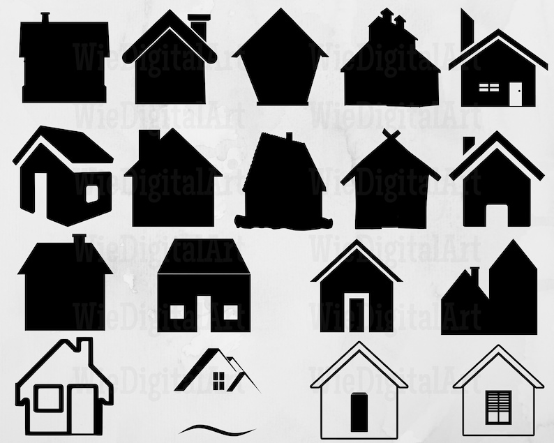 House Svg Icon, House Home Silhouette Bundle Cut File Clipart ...