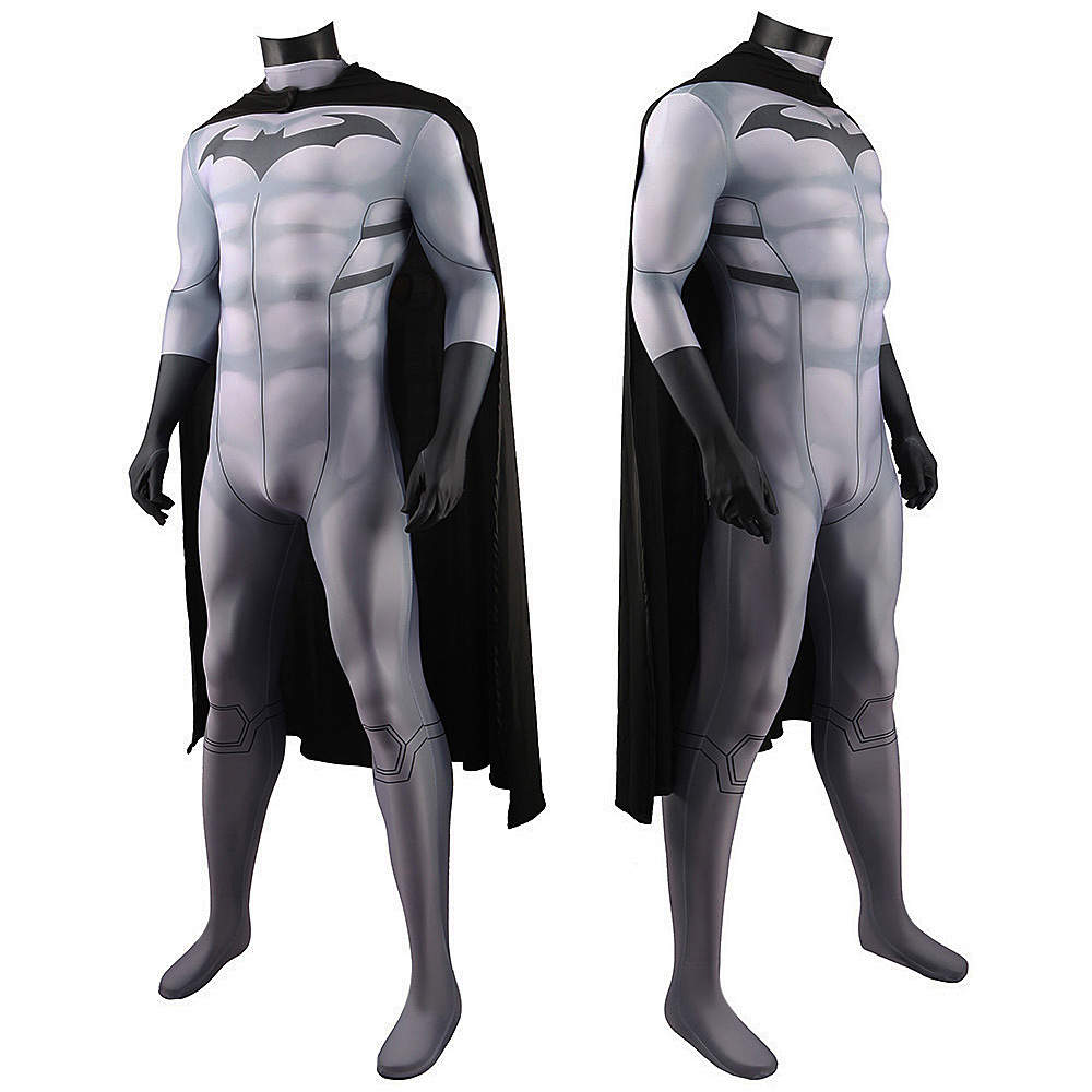 Catwoman-Black and Grey Full Body Spandex Lycra Catsuit
