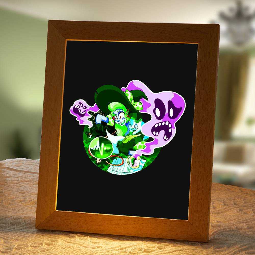 Morbid Podcast Lamp Classic Celebrity Night Light Favorite Murder Podcast by Morbid Podcast Lamp with Wooden Frame