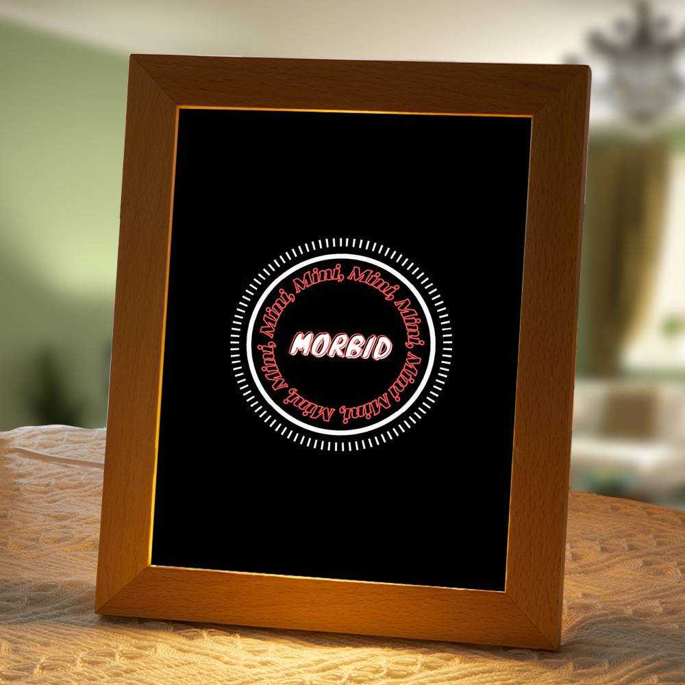 Morbid Podcast Lamp Classic Celebrity Night Light Mini Morbid by Morbid Podcast Lamp with Wooden Frame