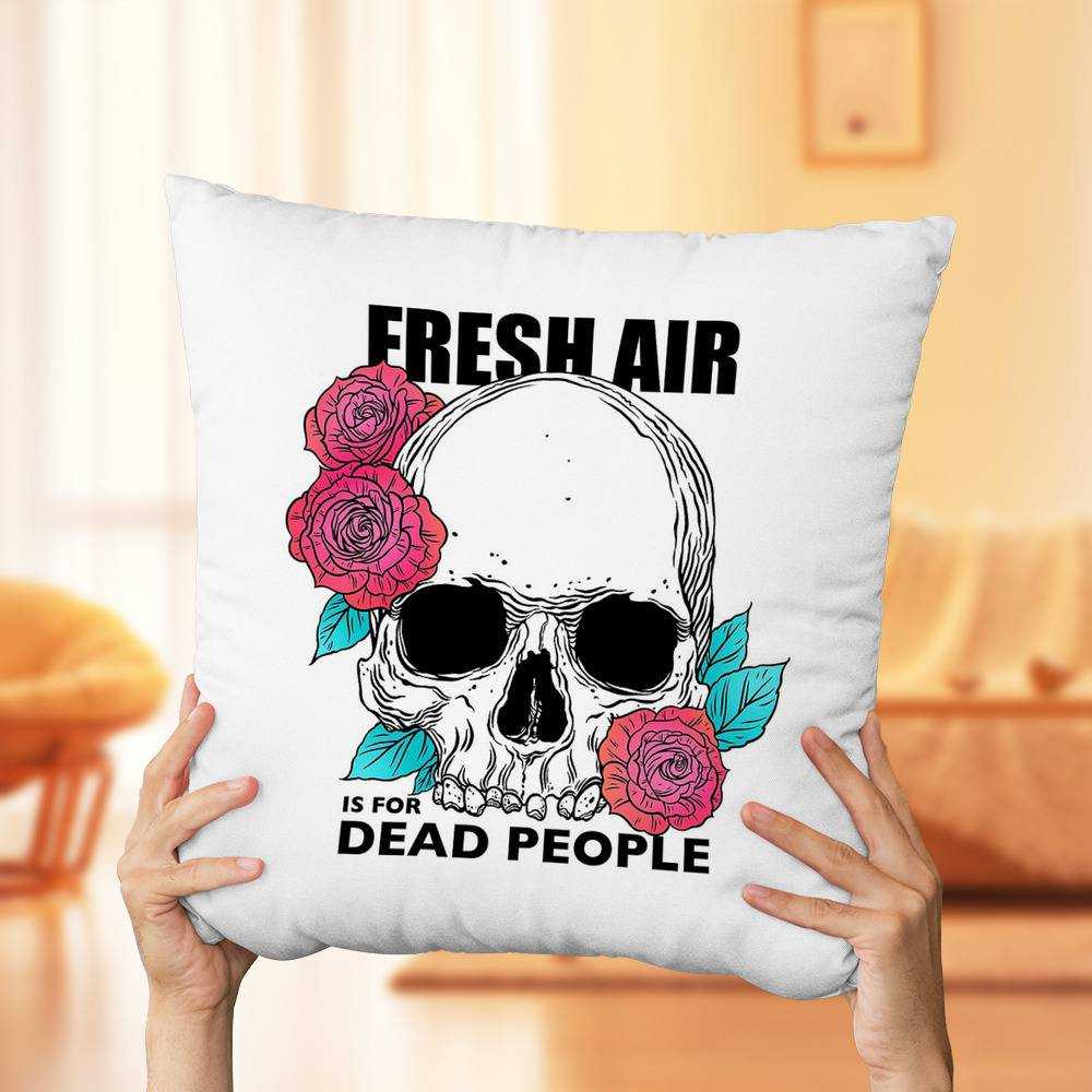 Morbid Podcast Pillow Classic Celebrity Pillow Fresh Air is for Dead People Pillow