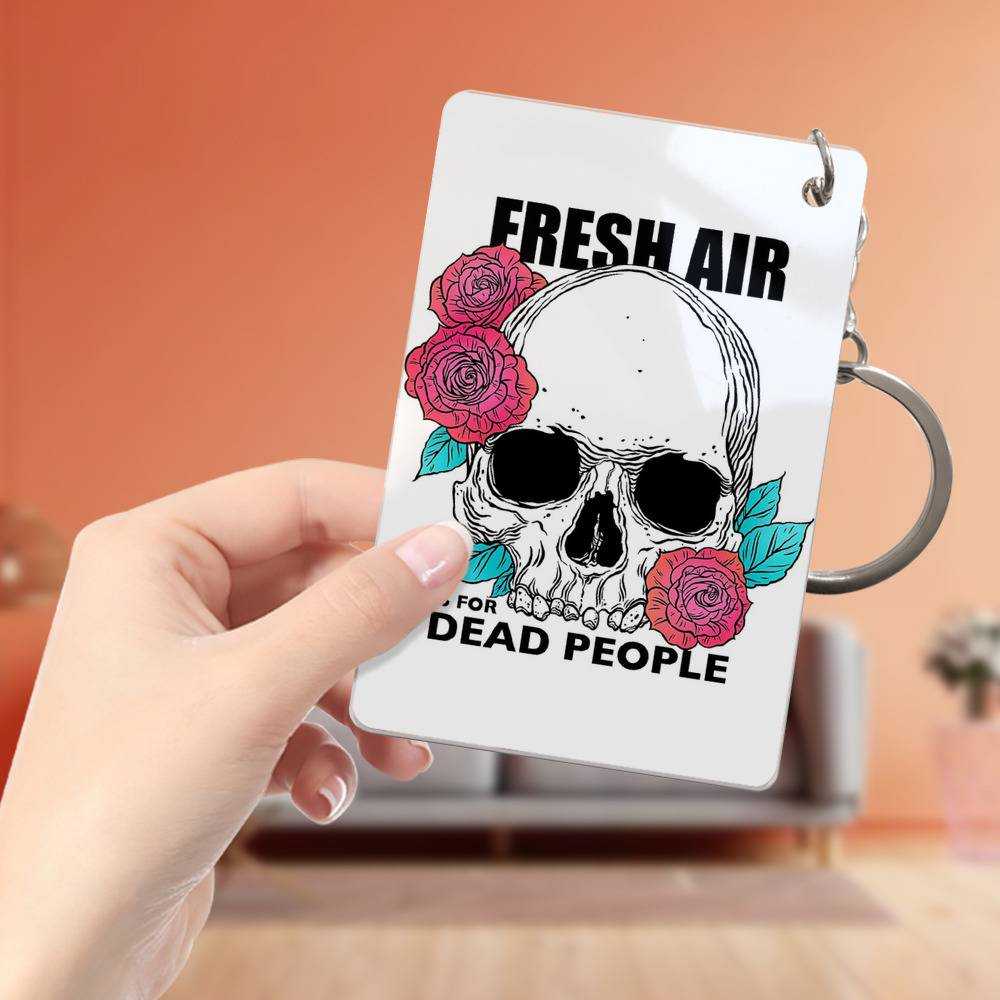 Morbid Podcast Keychain Classic Celebrity Keychain Fresh Air is for Dead People by Morbid Podcast Keychain