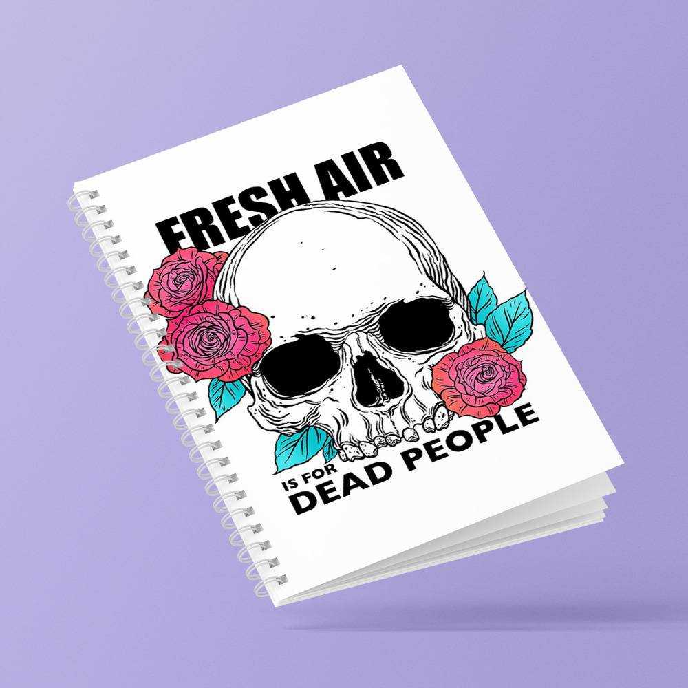Morbid Podcast Spiral Bound Notebook Journal Diary Gift for Fans Fresh Air is for Dead People Notebook