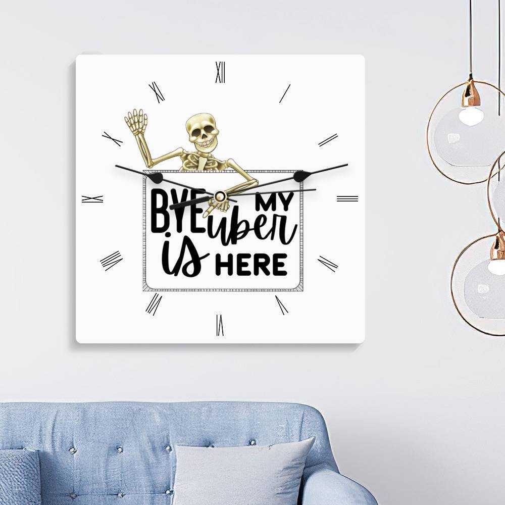 Morbid Podcast Square Wall Clock Home Decor Wall Clock Gifts for Morbid Podcast Fans Morbid Bye Wall Clock
