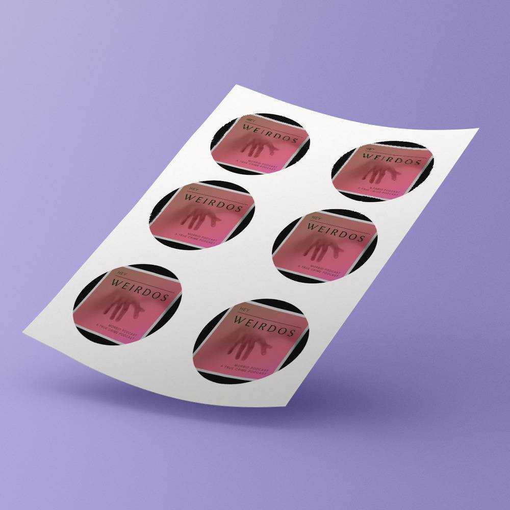 Morbid Podcast round stickers decorative stickers gift for fans Hey Weirdos Classic