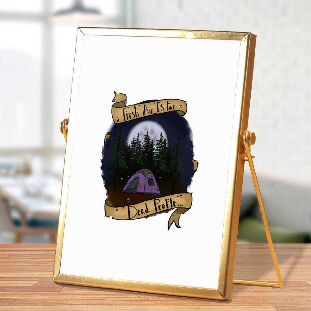 Morbid Podcast Plaque Classic Celebrity Plaque Don't Hike by Morbid Podcast Plaque with Golden Frame