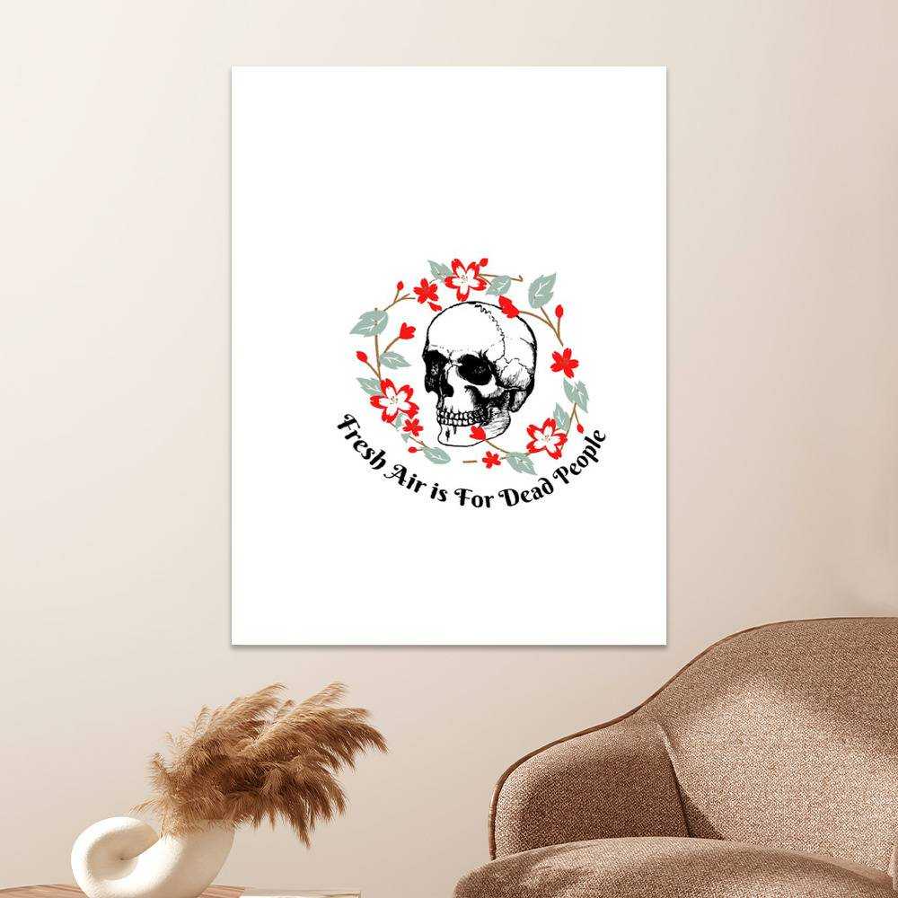 Morbid Podcast Merch Poster Art Wall Poster Sticky Poster Gift for Fans Fresh Air is for Dead People Circle Poster