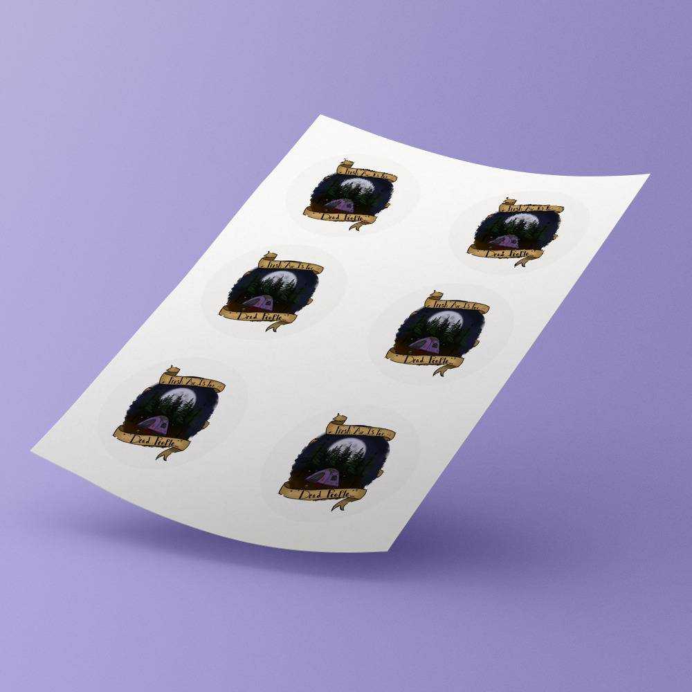 Morbid Podcast round stickers decorative stickers gift for fans Don't Hike