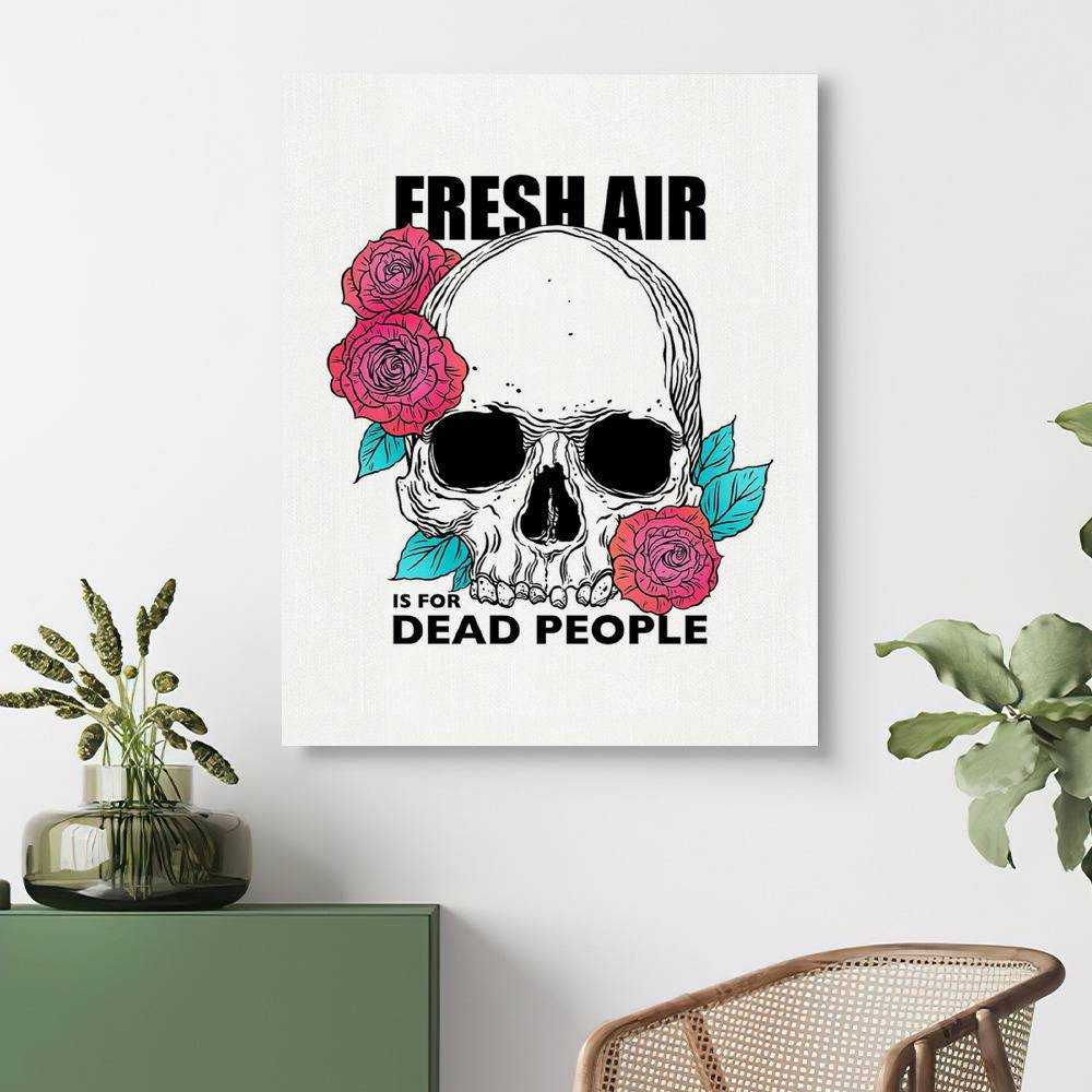 Morbid Podcast Canvas Classic Celebrity Canvas Fresh Air is for Dead People by Morbid Podcast Canvas