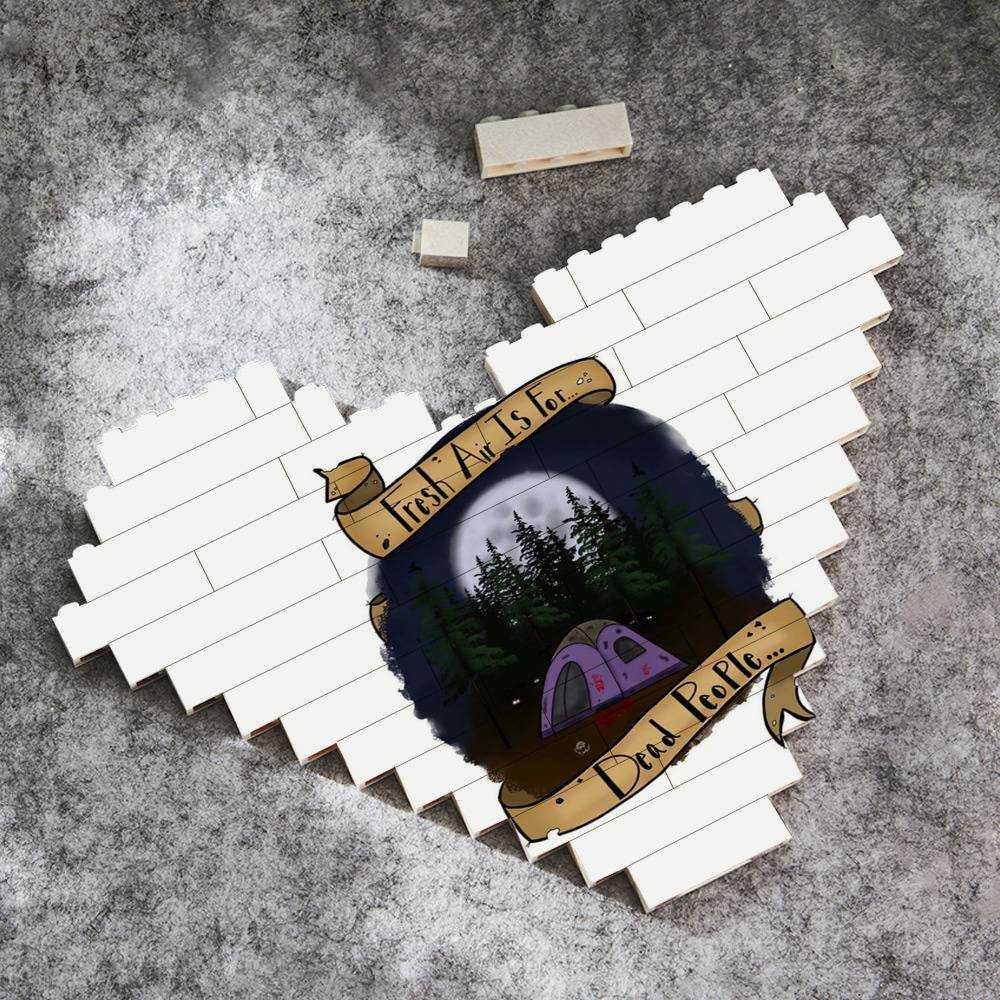Morbid Podcast Merch Heart Shape Building Blocks Gift for Fans Don't Hike Building Blocks