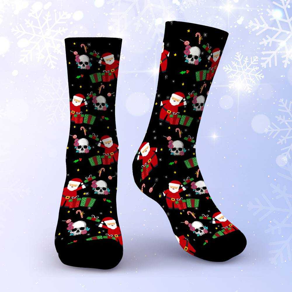 Morbid Podcast Socks Custom Photo Socks Christmas Socks Santa Gift Socks