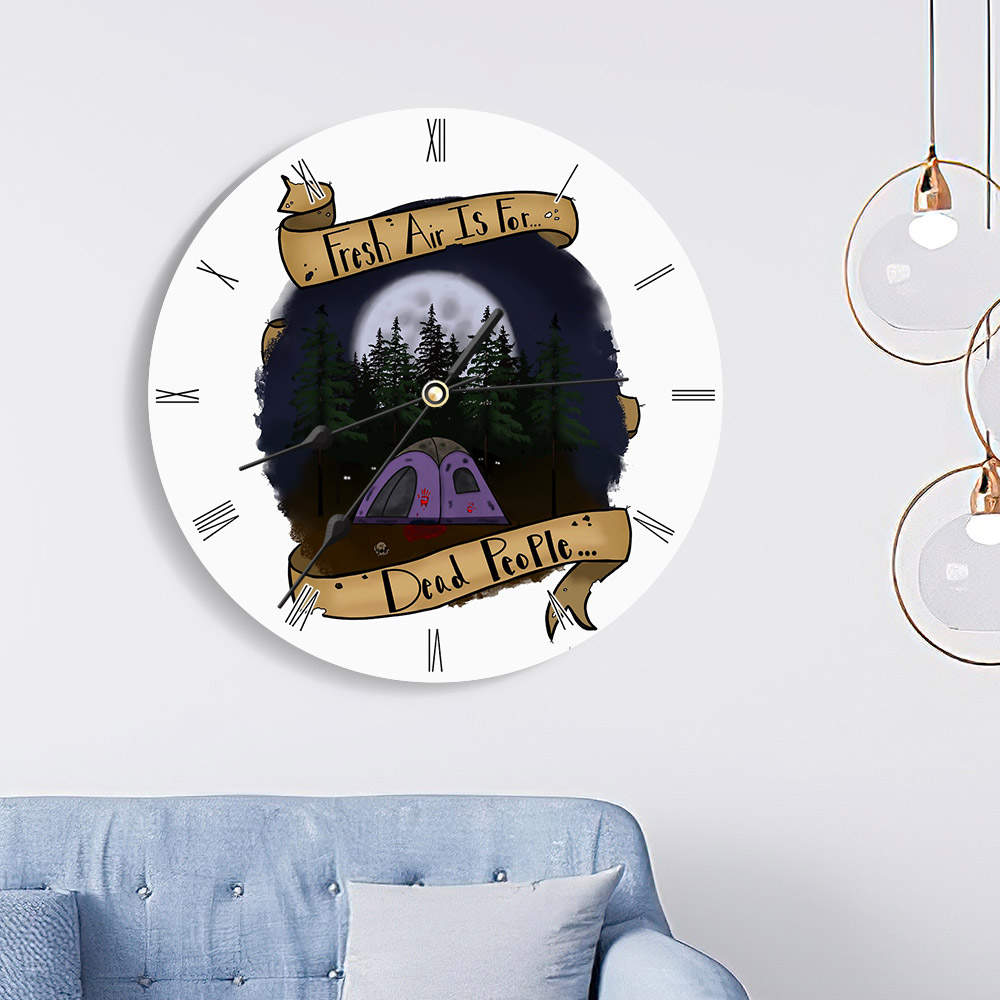 Morbid Podcast Round Wall Clock Home Decor Wall Clock Gifts for Morbid Podcast Fans Don't Hike Wall Clock
