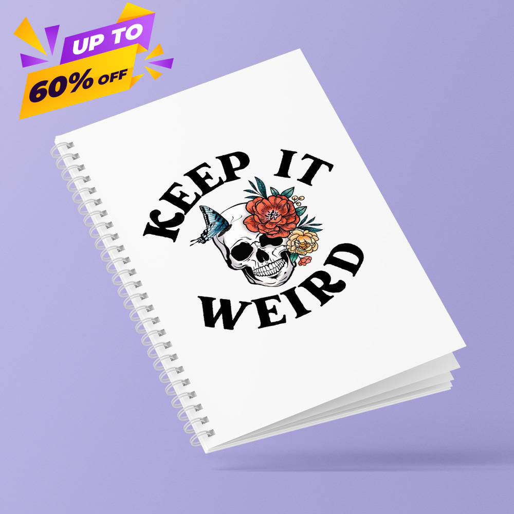 Morbid Podcast Spiral Bound Notebook Journal Diary Gift for Fans Keep it Weird Notebook