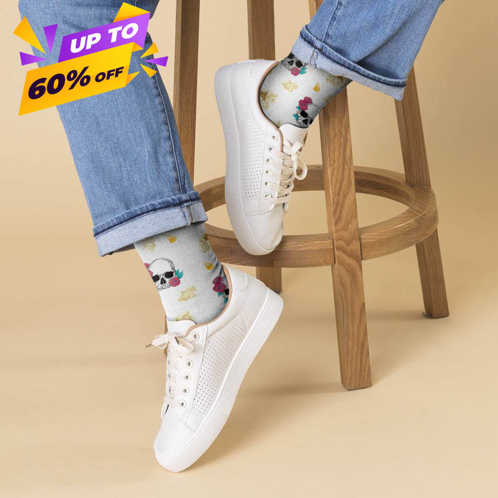 Morbid Podcast Socks Custom Photo Socks Popcorn Socks White