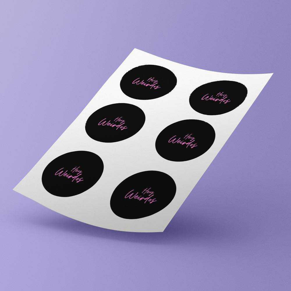 Morbid Podcast round stickers decorative stickers gift for fans Hey Weirdos